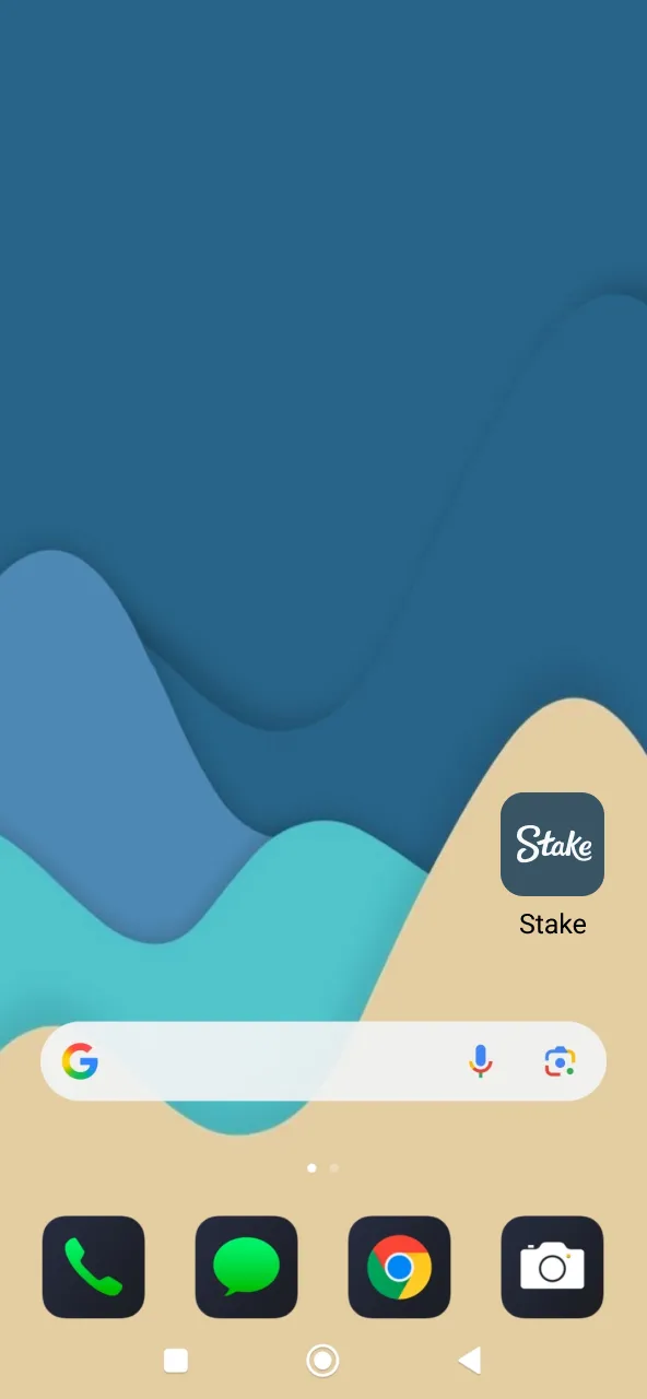 Complete Stake app install to start betting.