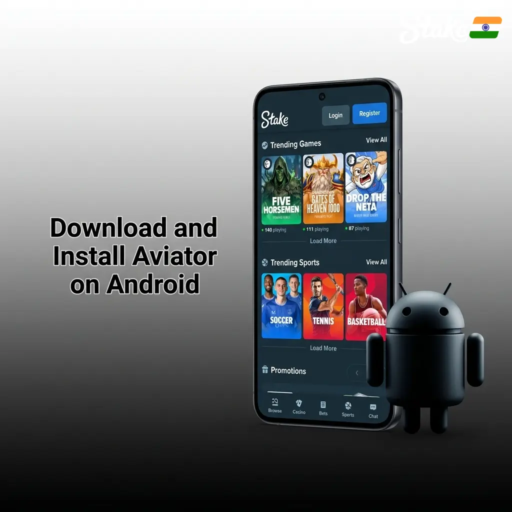 Steps to install Stake Aviator PWA shortcut on Android home screen via Chrome browser menu