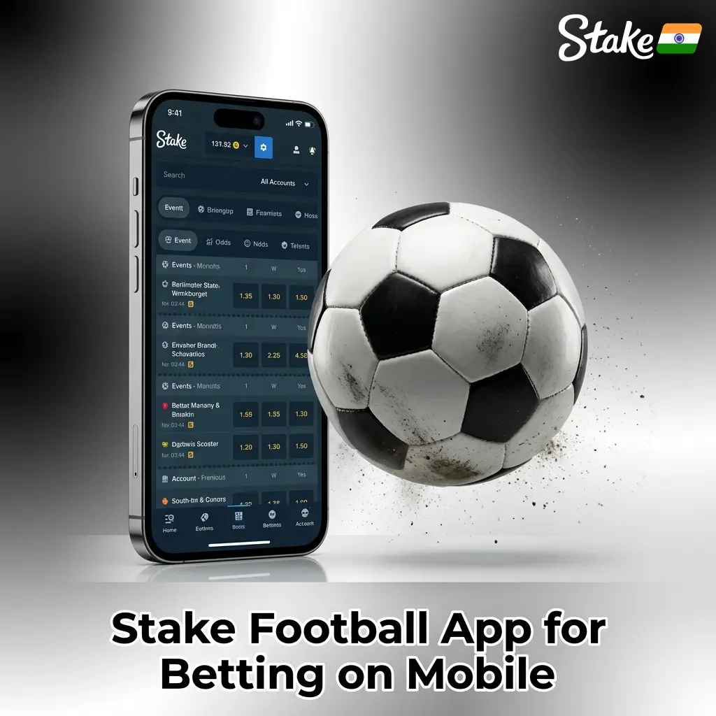 Stake PWA football betting on mobile browser with live markets, bet slip, and one-tap home screen access in India