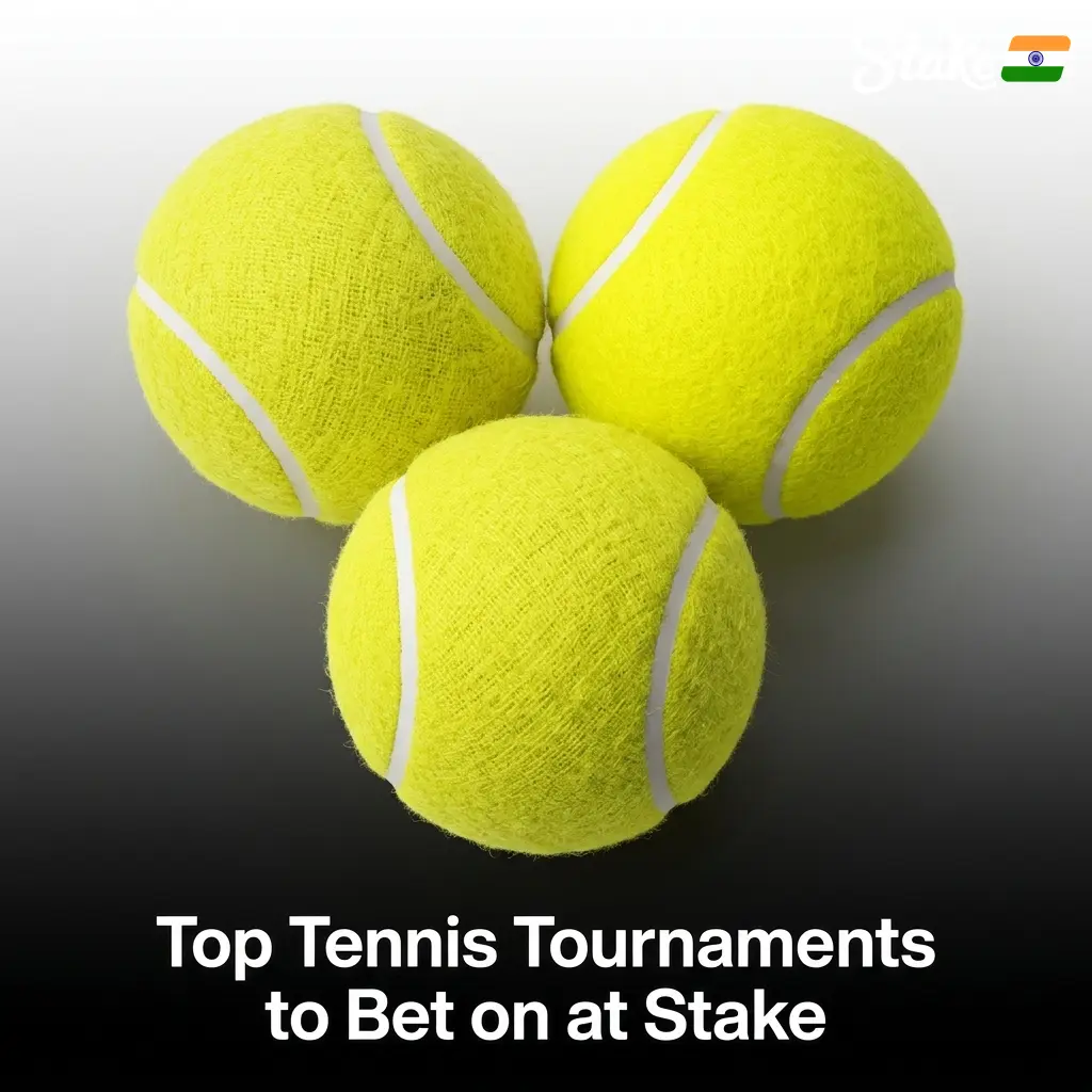 Top tennis tournaments to bet on at Stake including Grand Slams, ATP, WTA, Davis Cup events